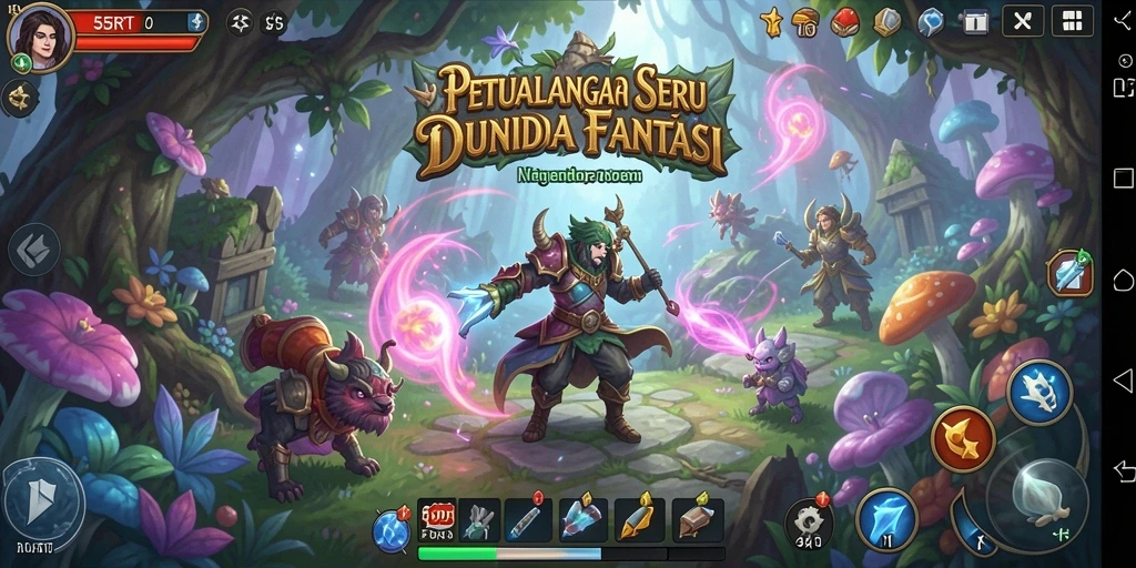 Screenshot gameplay 55RT menampilkan pemandangan petualangan yang mendebarkan.