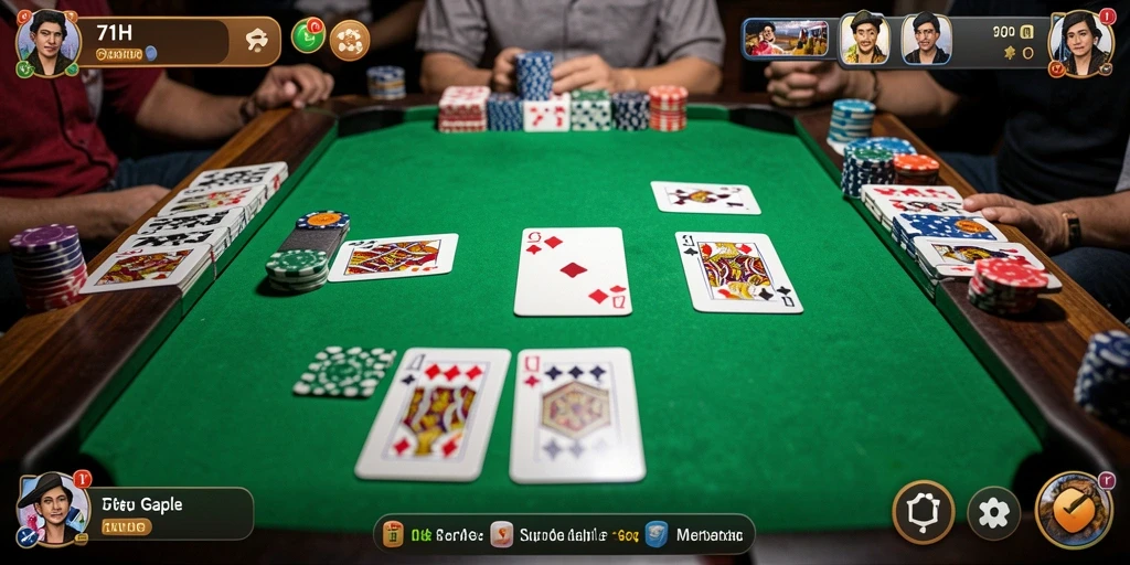 Tampilan gameplay seru dari game Gaple 71H.