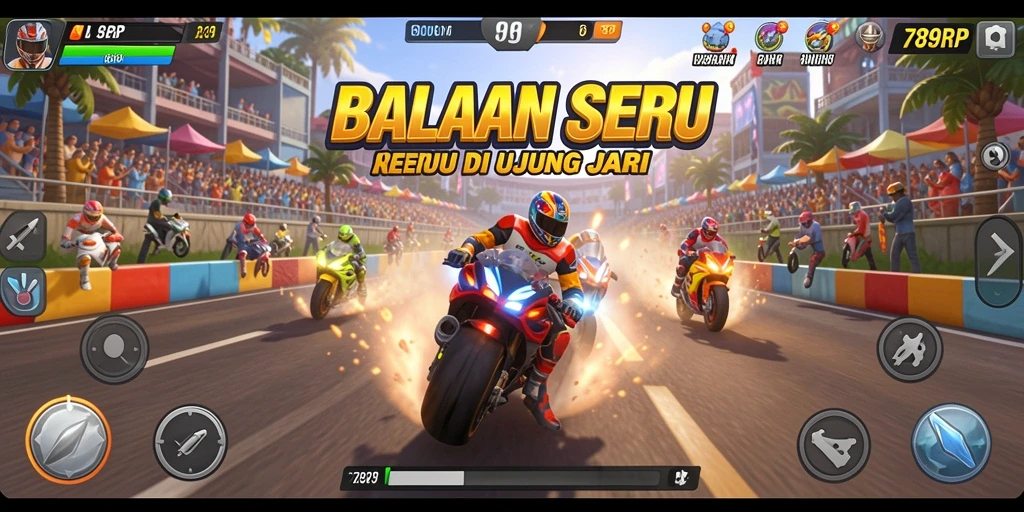 Tampilan grafis menarik dari gameplay balapan di 789RP.