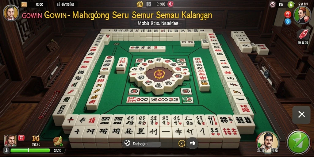 Screenshot GOWIN menampilkan gameplay Mahjong yang mendebarkan.