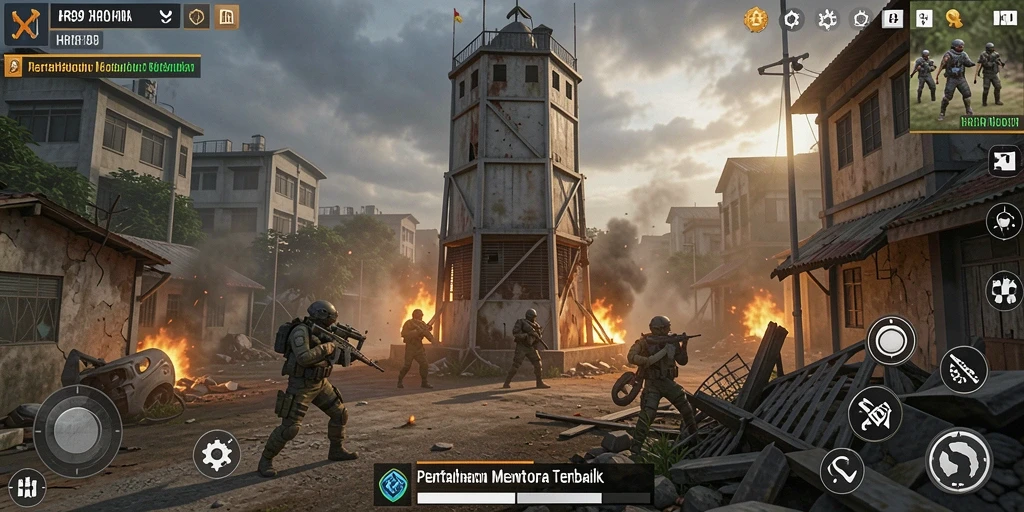 Screenshot gameplay Tower Defense HR89 yang menegangkan dan strategis.
