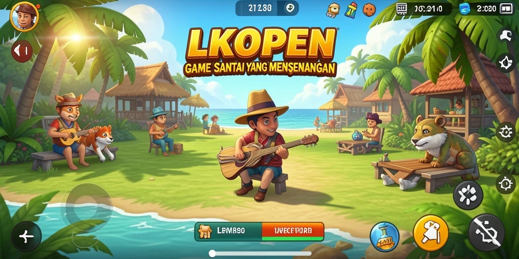 Screenshot <strong>LKOPEN</strong> yang menunjukkan gameplay santai dan seru.