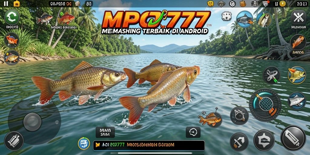 Screenshot MPO777 menampilkan gameplay memancing yang mendebarkan.