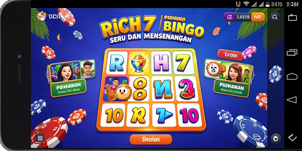 Tampilan gameplay Bingo yang seru dalam RICH7.