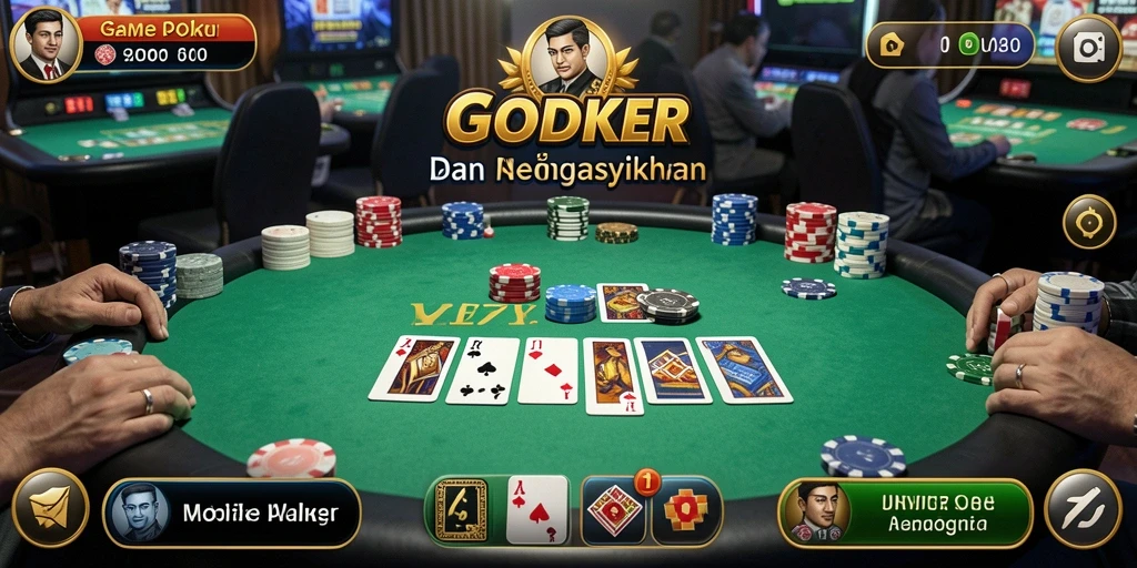 Tampilan gameplay Poker yang seru dan interaktif di RK77.
