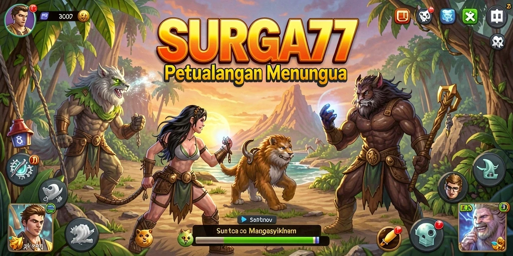 Tangkapan layar menunjukkan gameplay seru dari SURGA77.
