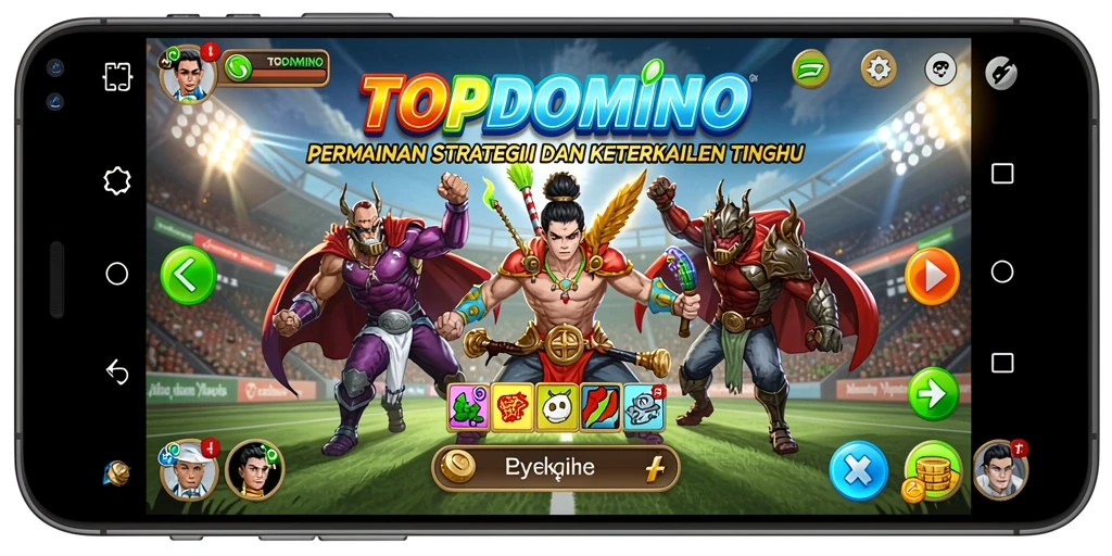 Tampilan gameplay seru dalam permainan domino yang menantang.