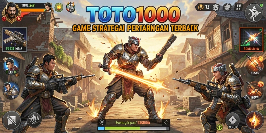 Tampilan gameplay SLG yang seru di TOTO1000 menunjukkan taktik pertarungan.