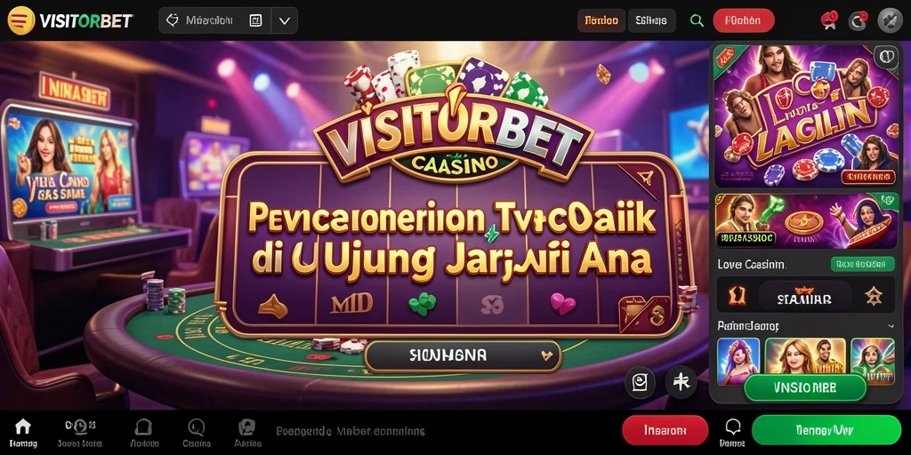 Tampilan gameplay langsung di VISITORBET dengan dealer profesional.