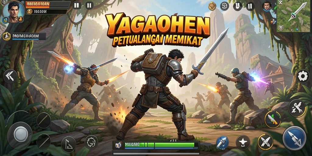 Tampilan gameplay intens dan seru dari YAGAOHEN yang penuh aksi.